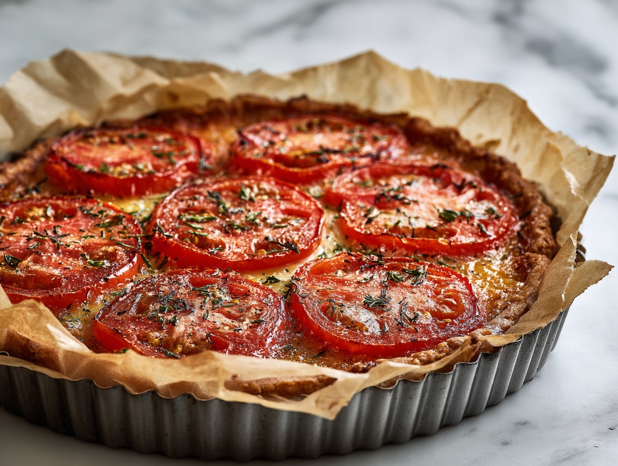 Tuna Tart with Mustard, Emmental, and Tomato Recipe