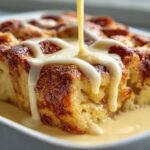 Custard Bread Pudding with Vanilla Sauce Recipe