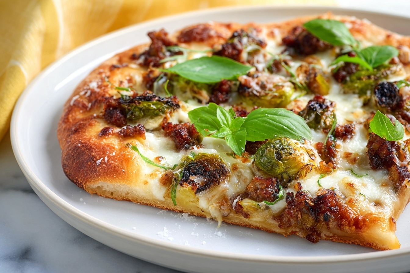 Pizza with Brussels Sprouts & Sausage Recipe 6 Pizza with Brussels Sprouts & Sausage Recipe - Recipe Image