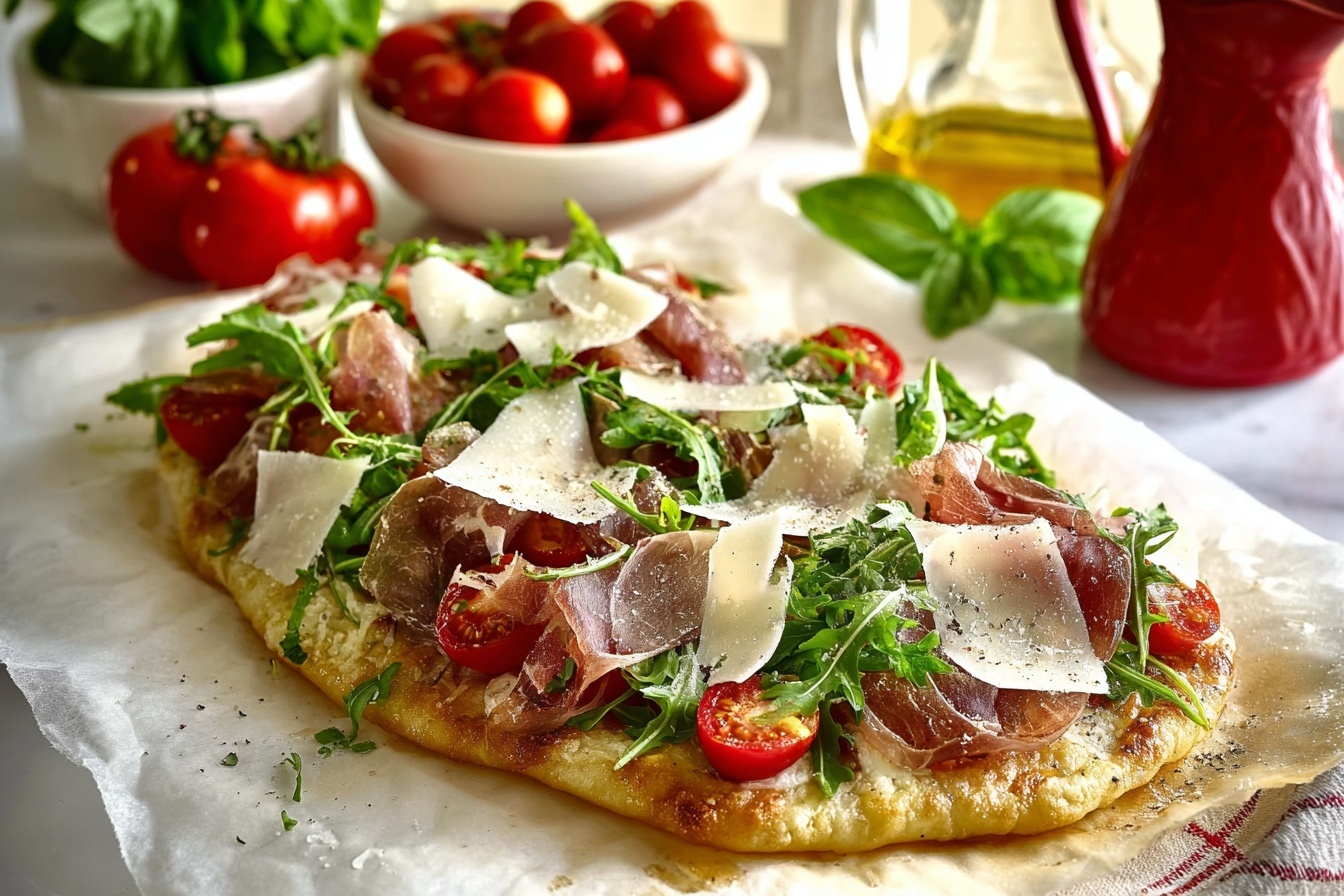 Grana Padano & Prosciutto di San Daniele Flatbread Recipe - Recipe Image