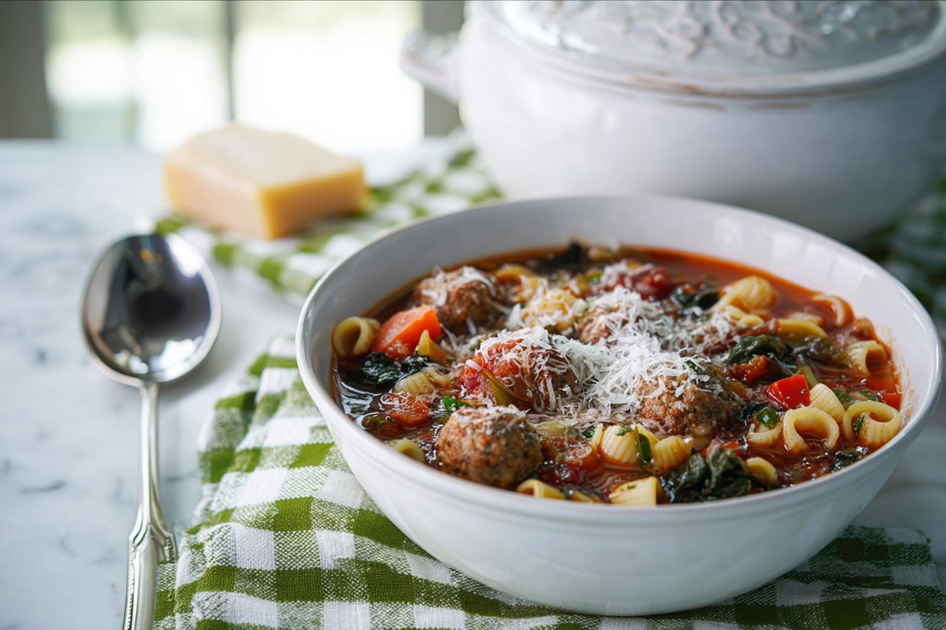 Meatball Minestrone Soup Recipe - Recipe Image