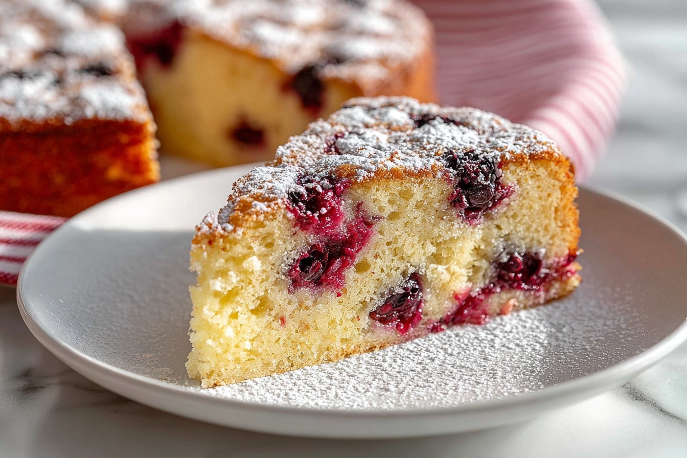 Raspberry Ricotta Cheese Cake Recipe - Recipe Image