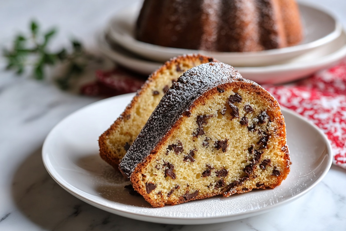 Chocolate Chip Almond Bundt Cake Recipe - Recipe Image