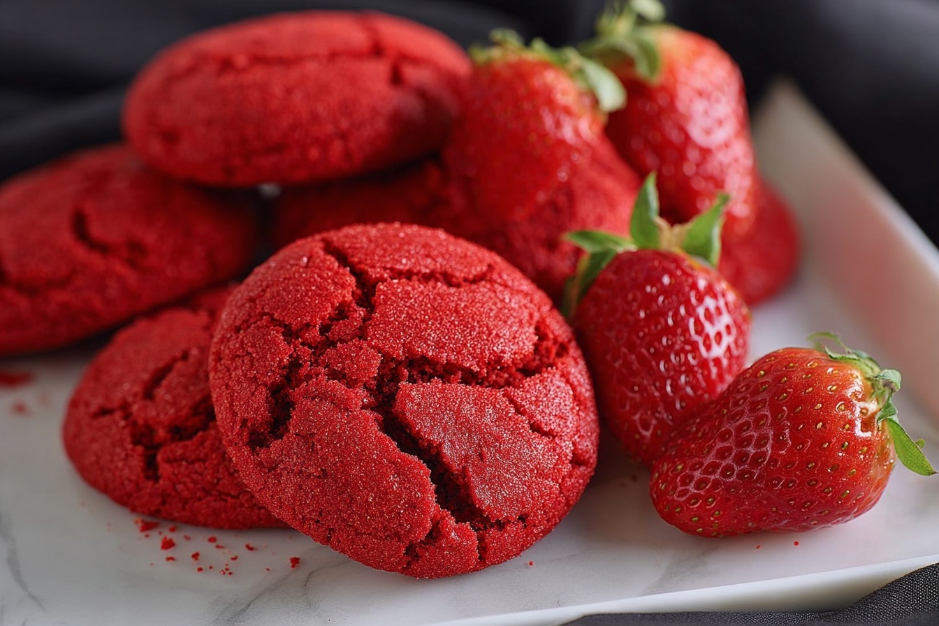 Strawberry Sugar Cookies with Sparkling Strawberry Sugar Recipe - Recipe Image