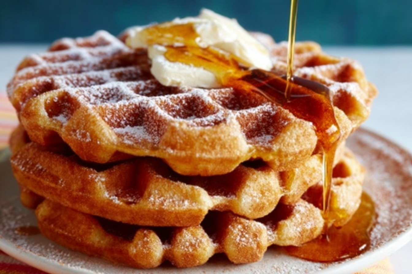 Churro Waffles with Cinnamon Sugar Recipe