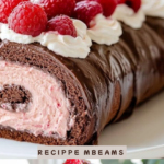 Chocolate Roll Cake with Raspberry Mousse Filling Recipe