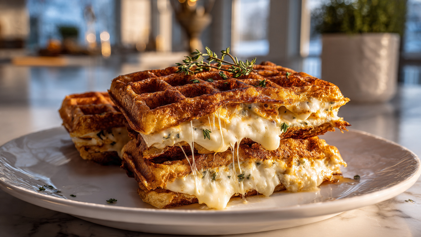 Irresistible Grilled Cheese Chaffle – Low-Carb Comfort Delight Recipe - Recipe Image