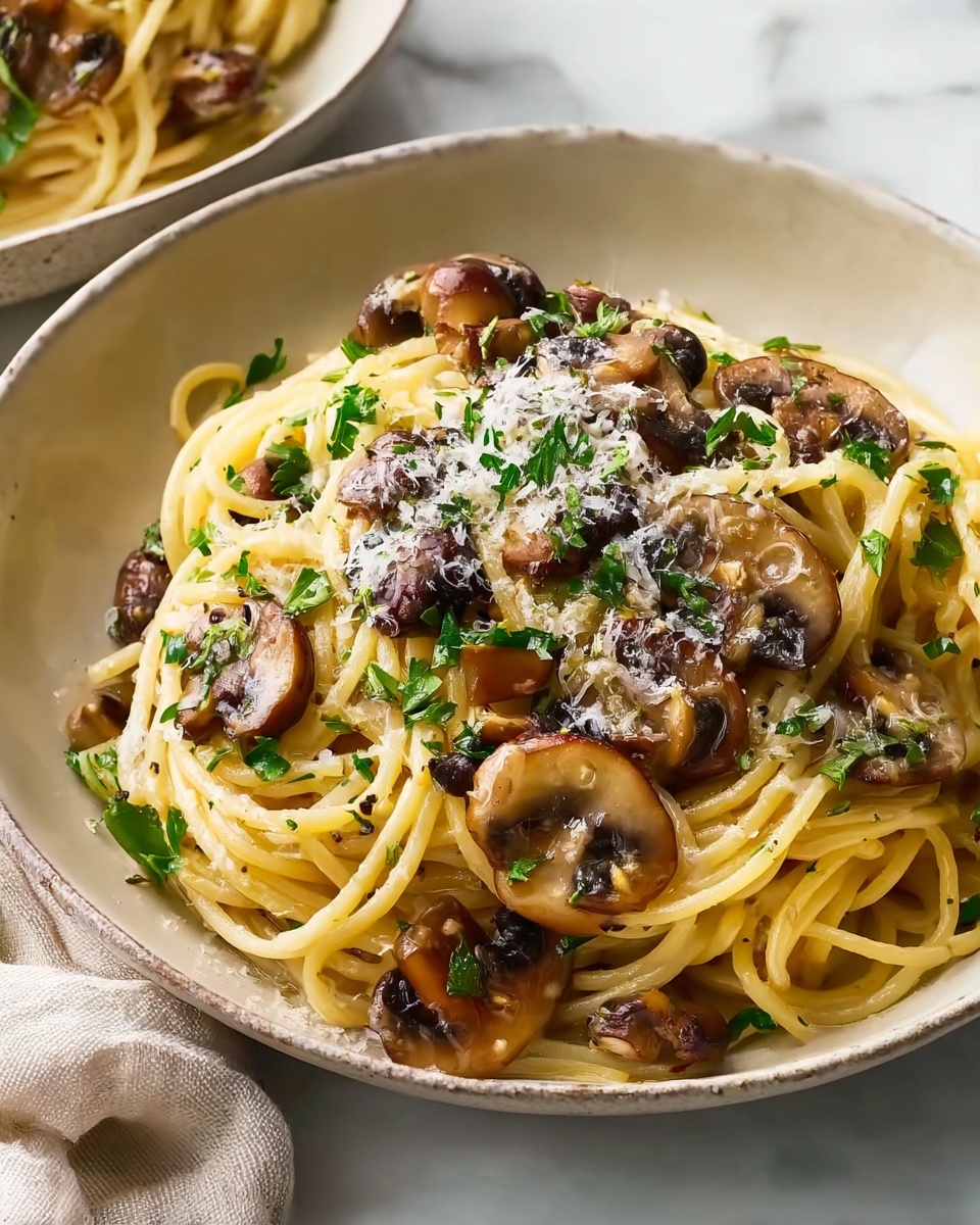 Mouthwatering Mushroom Pasta Aglio Olio Recipe