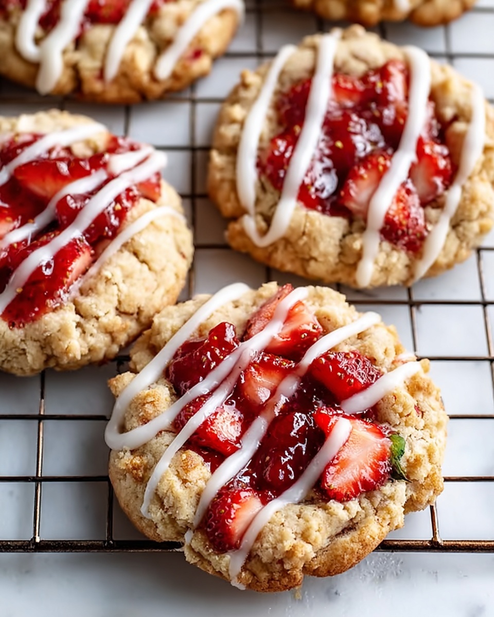 Homemade Strawberry Shortcake Butter Cookies Recipe - Recipe Image