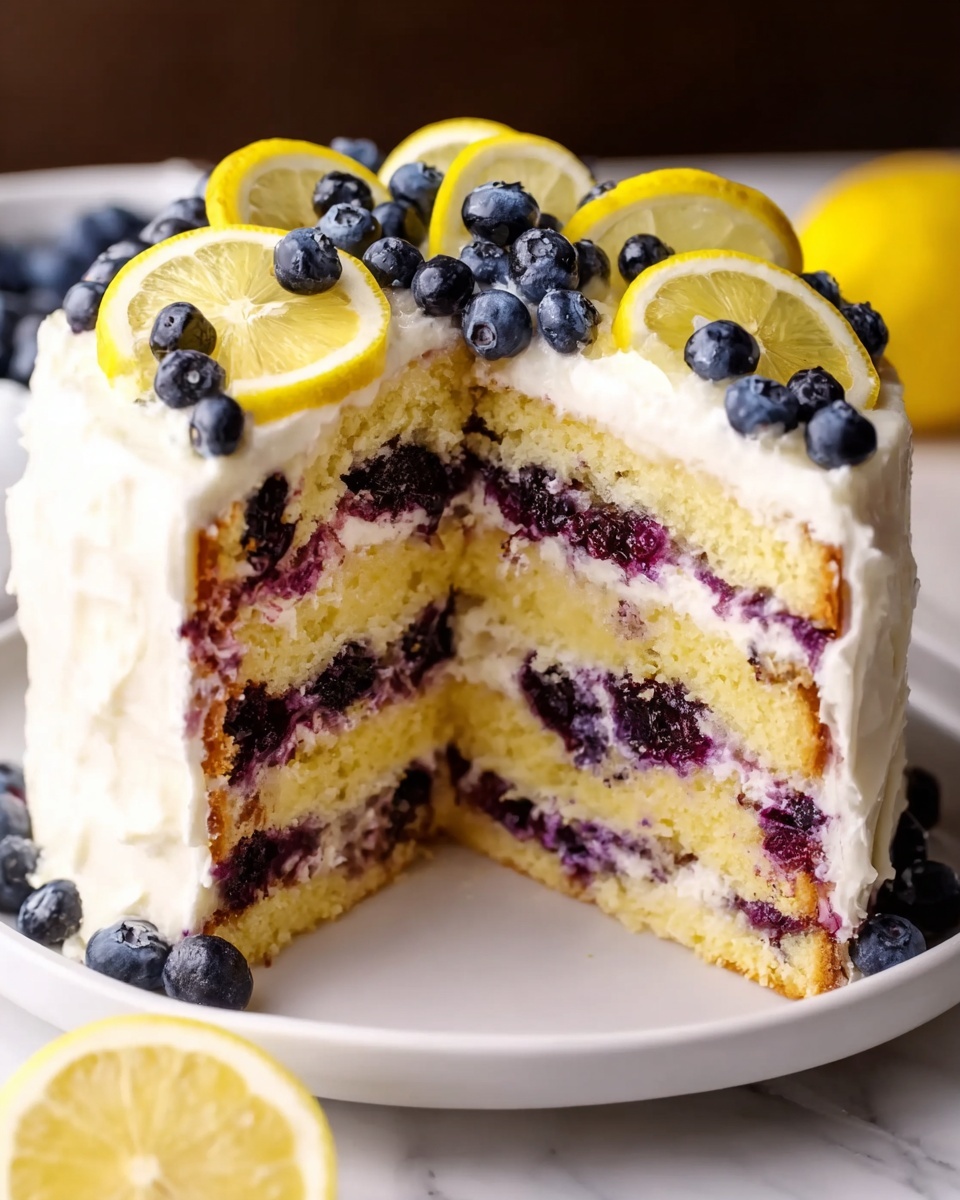 Blueberry Lemon Layer Cake Recipe