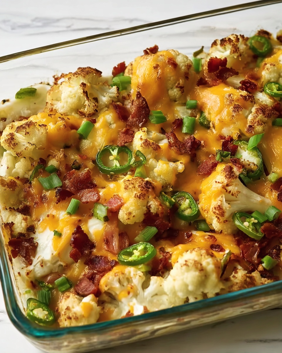 Tasty Jalapeno Popper Cauliflower Casserole Recipe