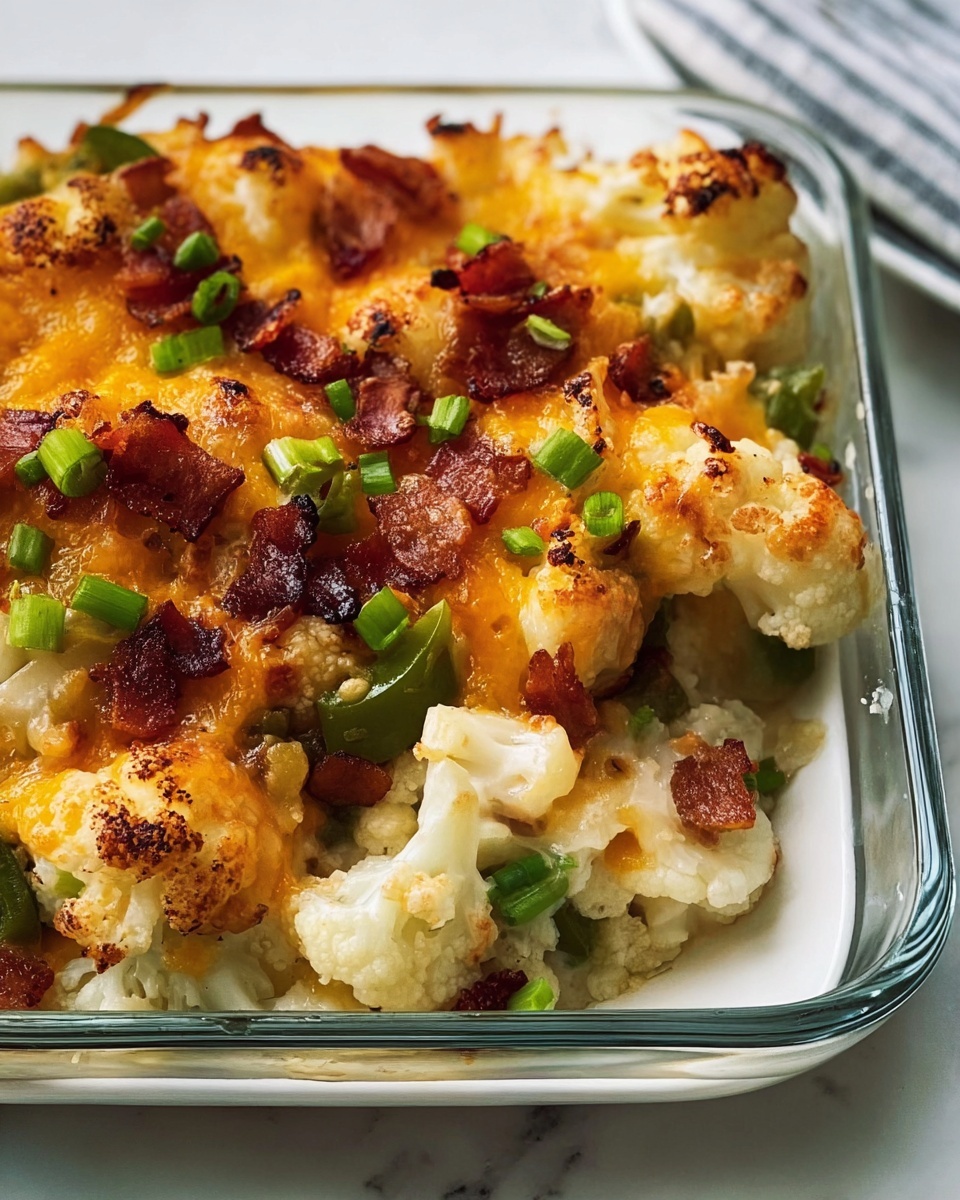 Tasty Jalapeno Popper Cauliflower Casserole Recipe - Recipe Image