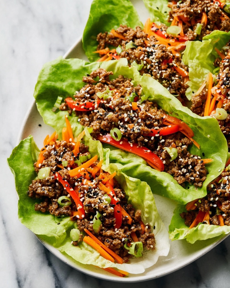 Asian Style Ground Beef Lettuce Wraps Recipe