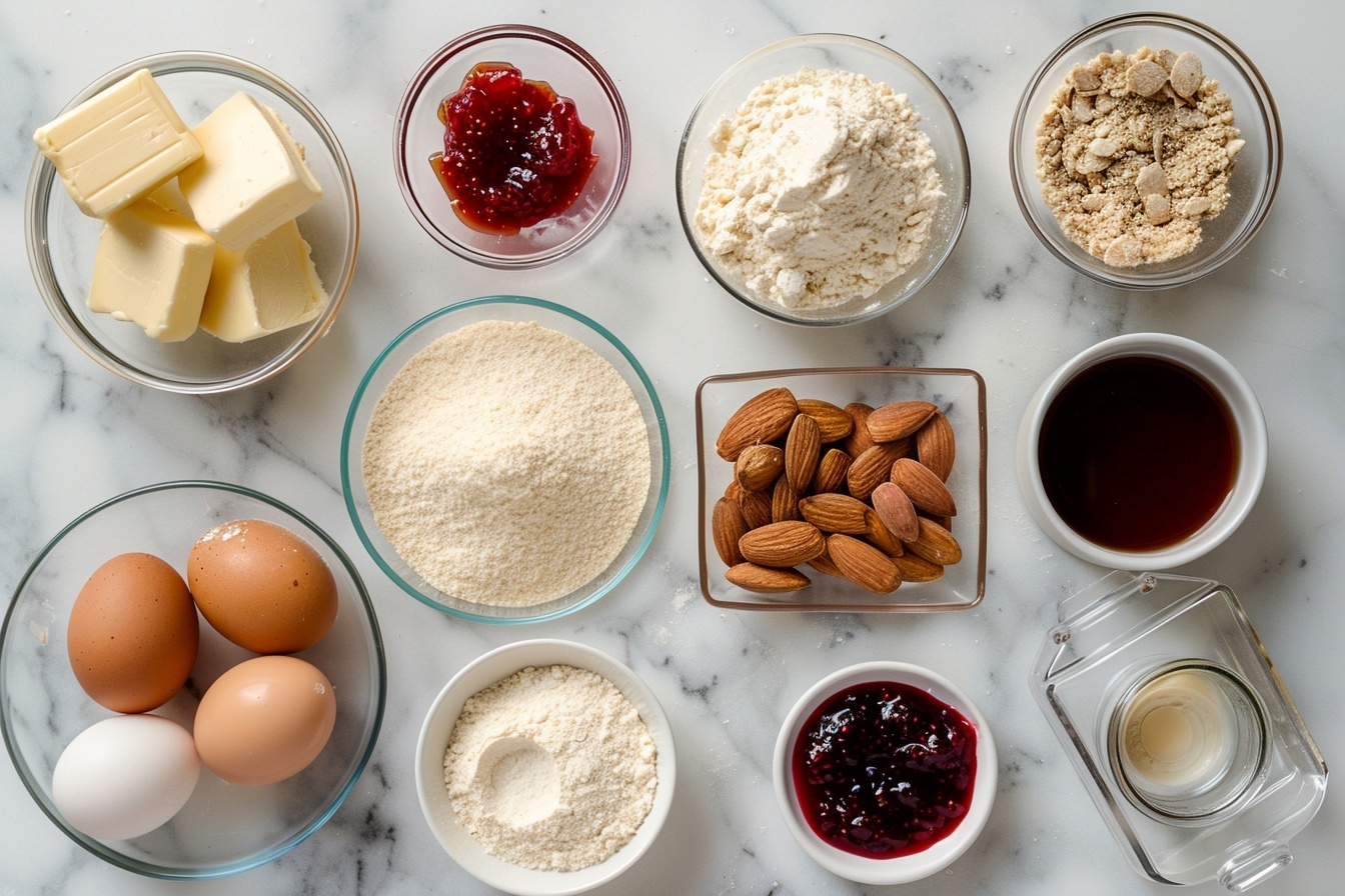 Raspberry Almond Shortbread Bars Recipe - Recipe Image