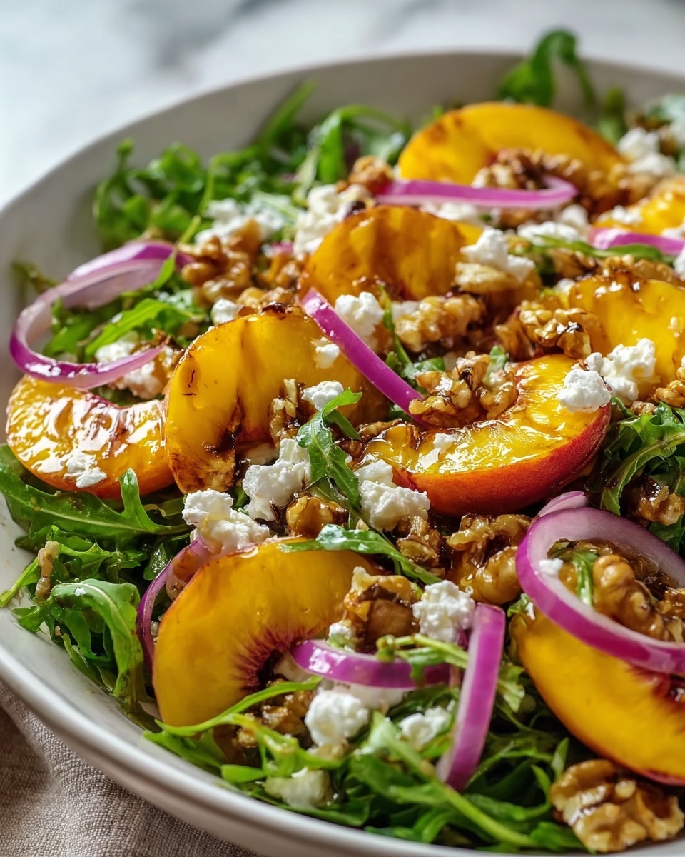 Peach Arugula Salad Recipe - Recipe Image