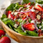 Simple Strawberry Romaine Feta Salad Recipe