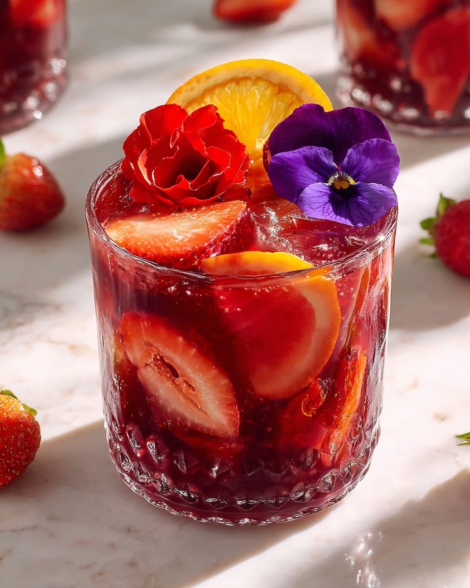 Sparkling Hibiscus Sangria (Non-Alcoholic!) Recipe - Recipe Image
