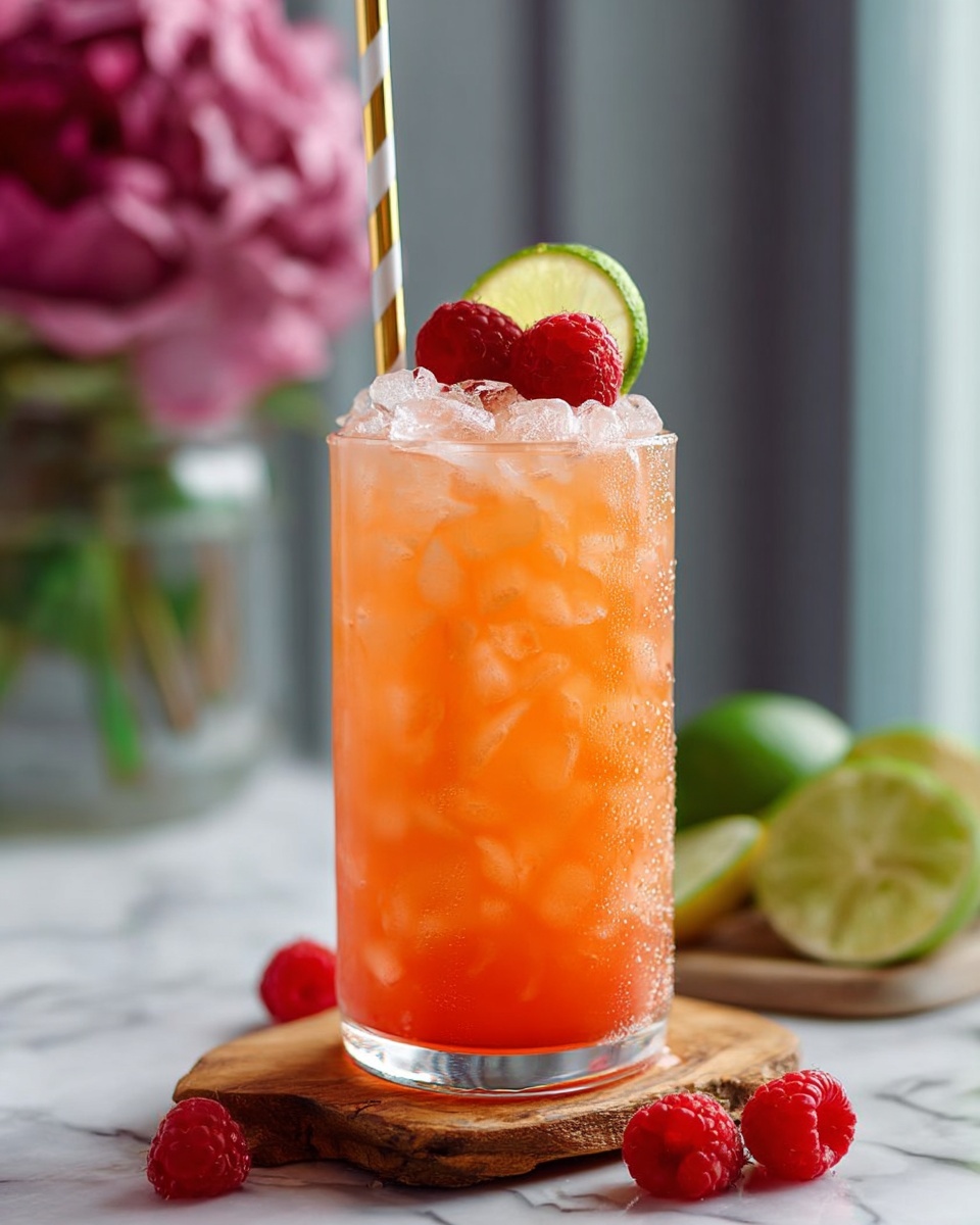 Raspberry Mocktail (Easy Sparkling Pink Drink) Recipe
