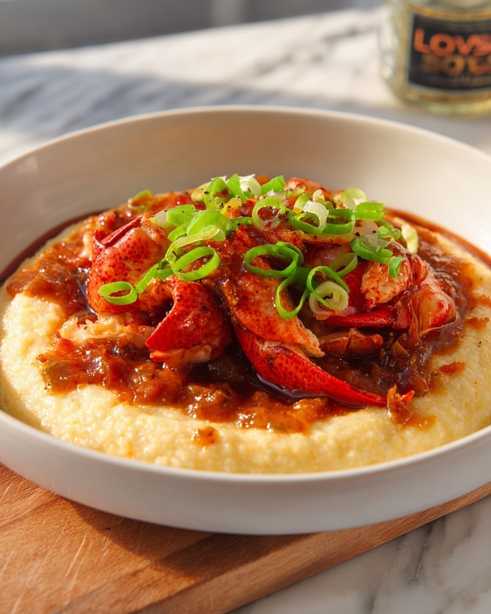 Lobster and Grits with Mexican & Cajun Flavors Recipe