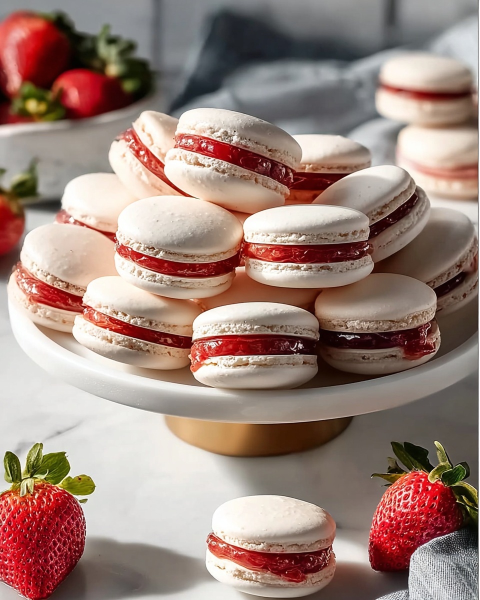 Strawberry Shortcake Macarons Recipe