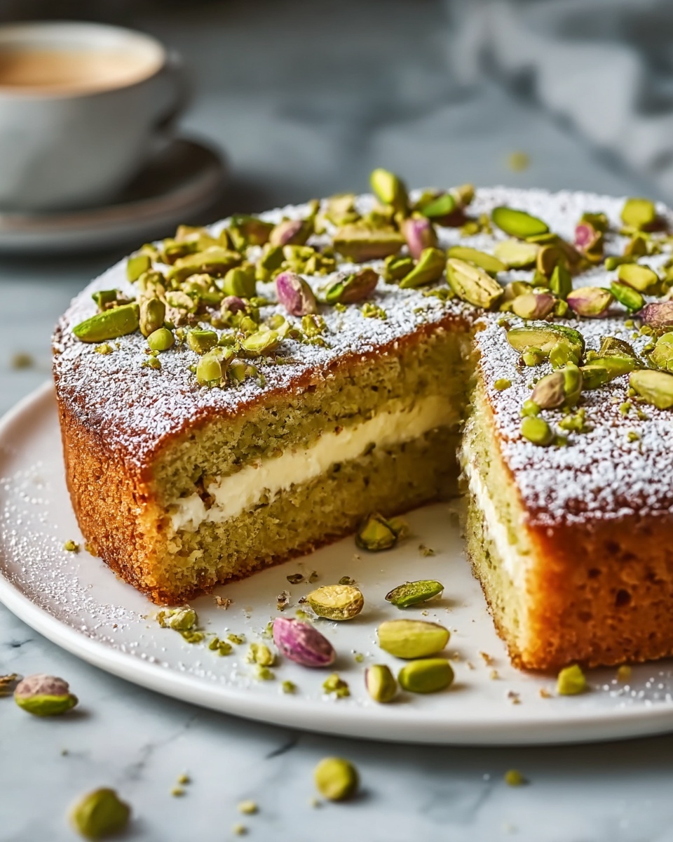 Decadent Pistachio Gooey Butter Cake Recipe