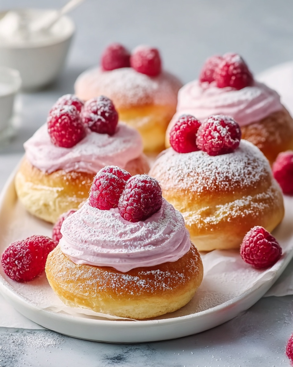Irresistible Raspberry Cream Maritozzi Buns for Easy Indulgence Recipe - Recipe Image