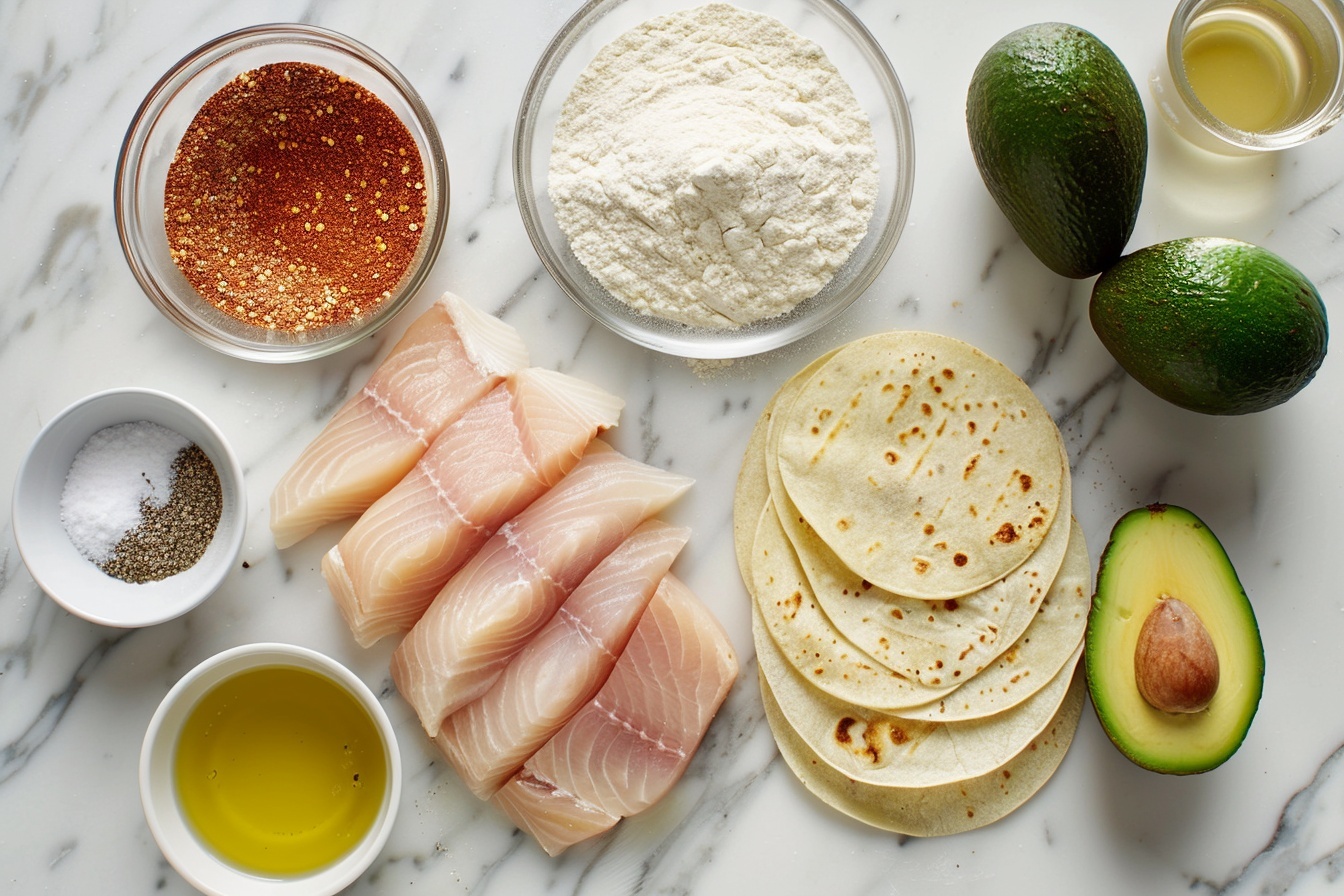 Crispy Baja Fish Tacos with Avocado Crema Recipe - Recipe Image