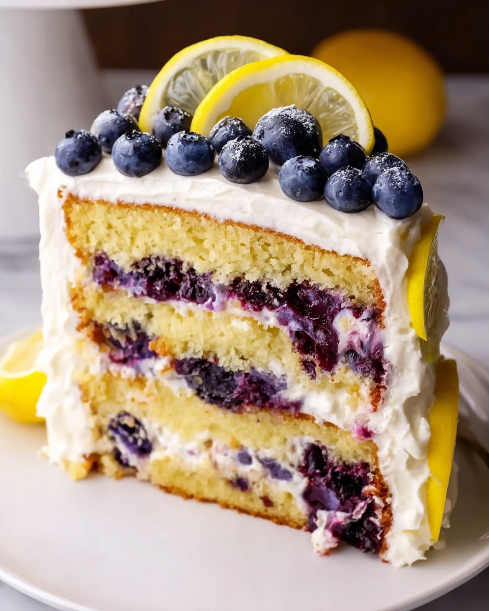 Blueberry Lemon Layer Cake Recipe - Recipe Image
