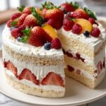 Irresistible Fresh Fruit Cream Cake with 3 Heavenly Layers Recipe