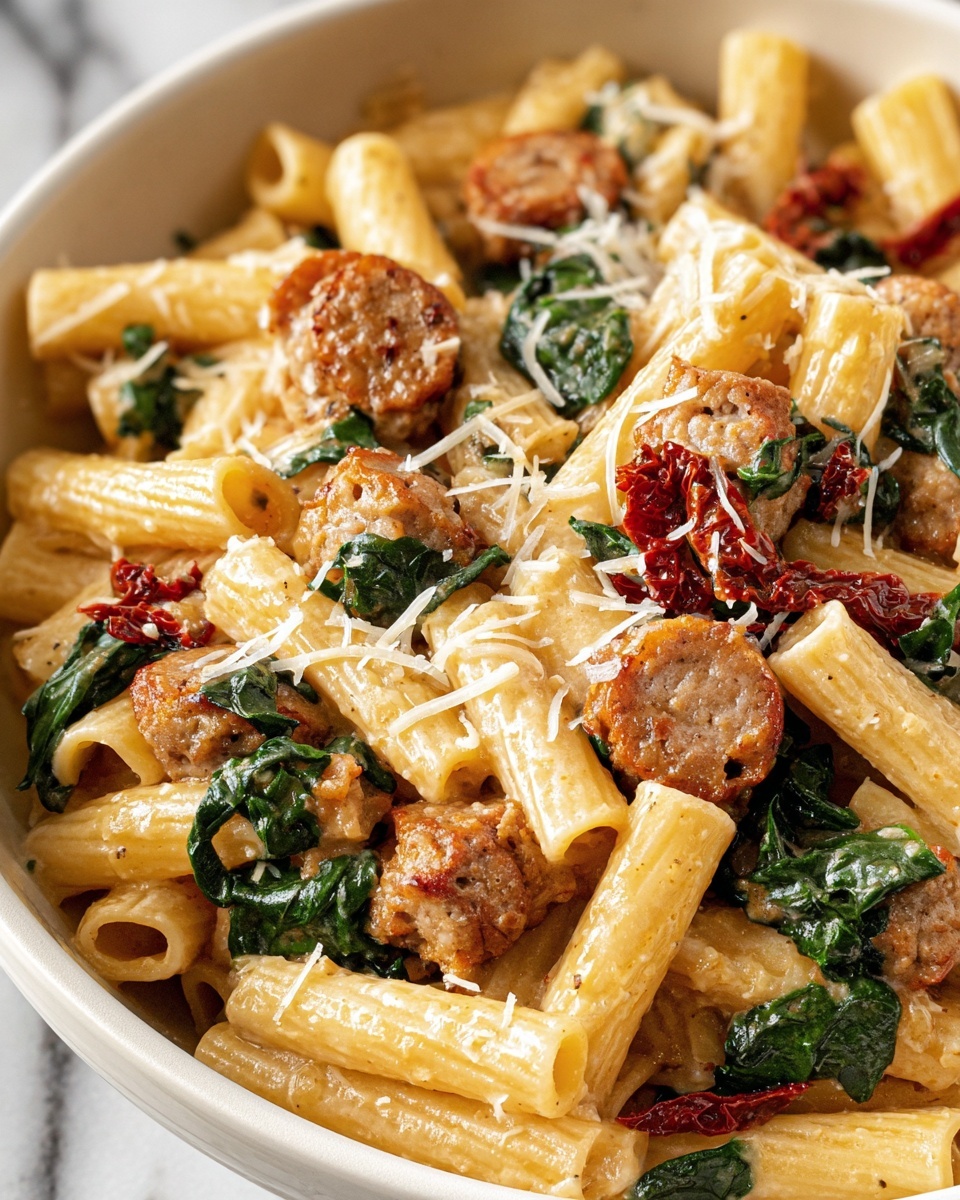 Creamy Italian Sausage Rigatoni Recipe - Recipe Image
