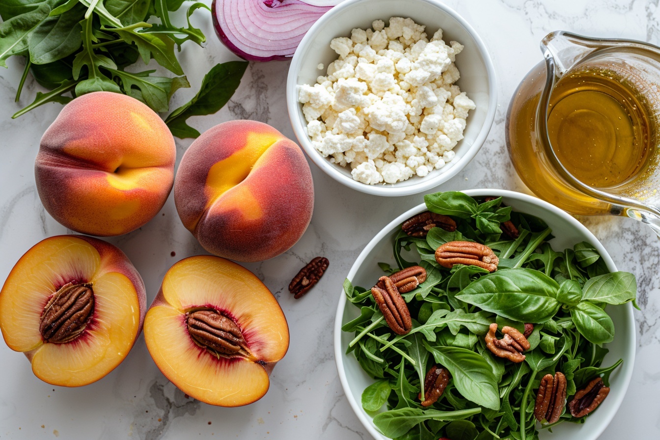 Peach Arugula Salad Recipe - Recipe Image