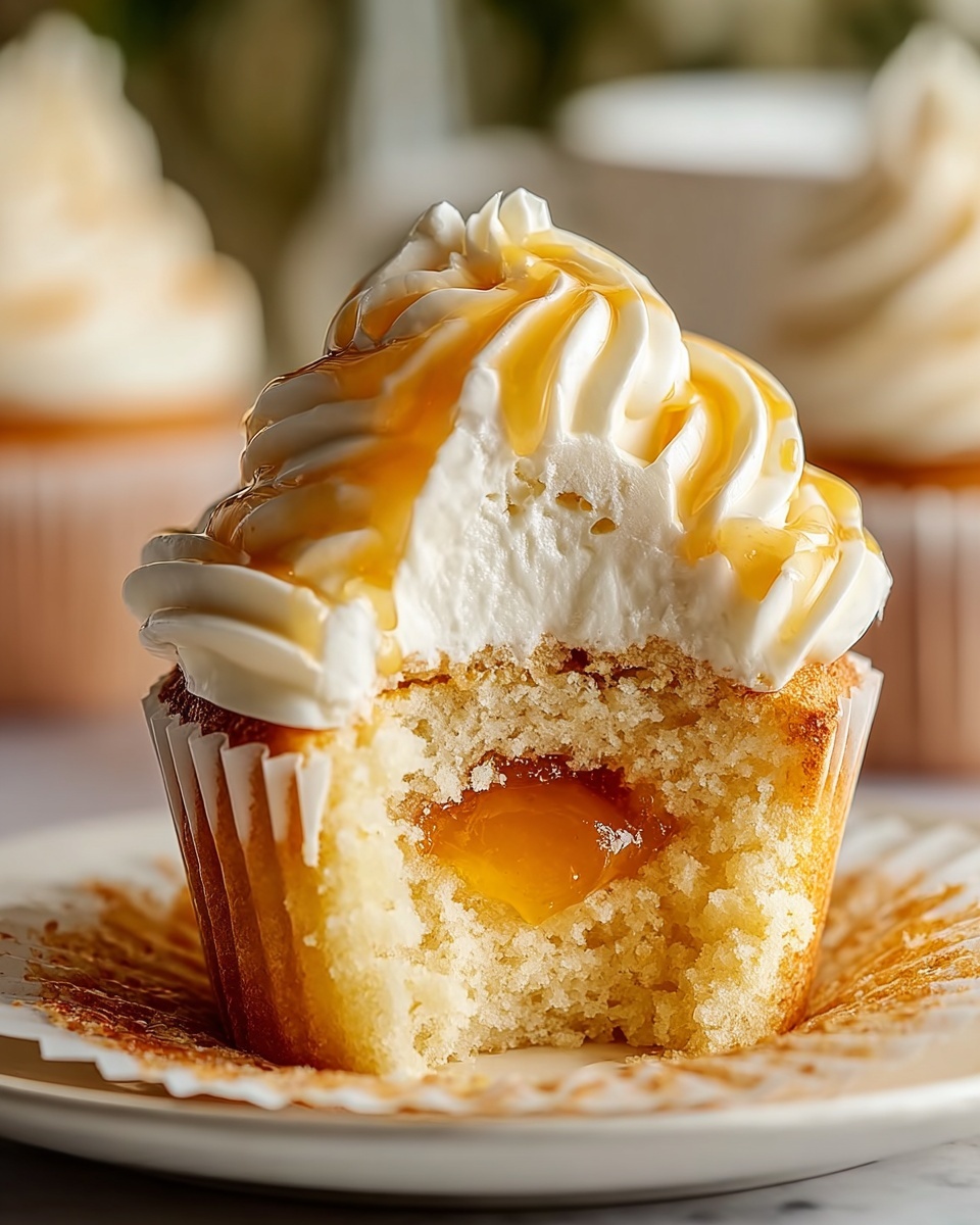 Honey Peach Cream Cheese Cupcakes Recipe - Recipe Image