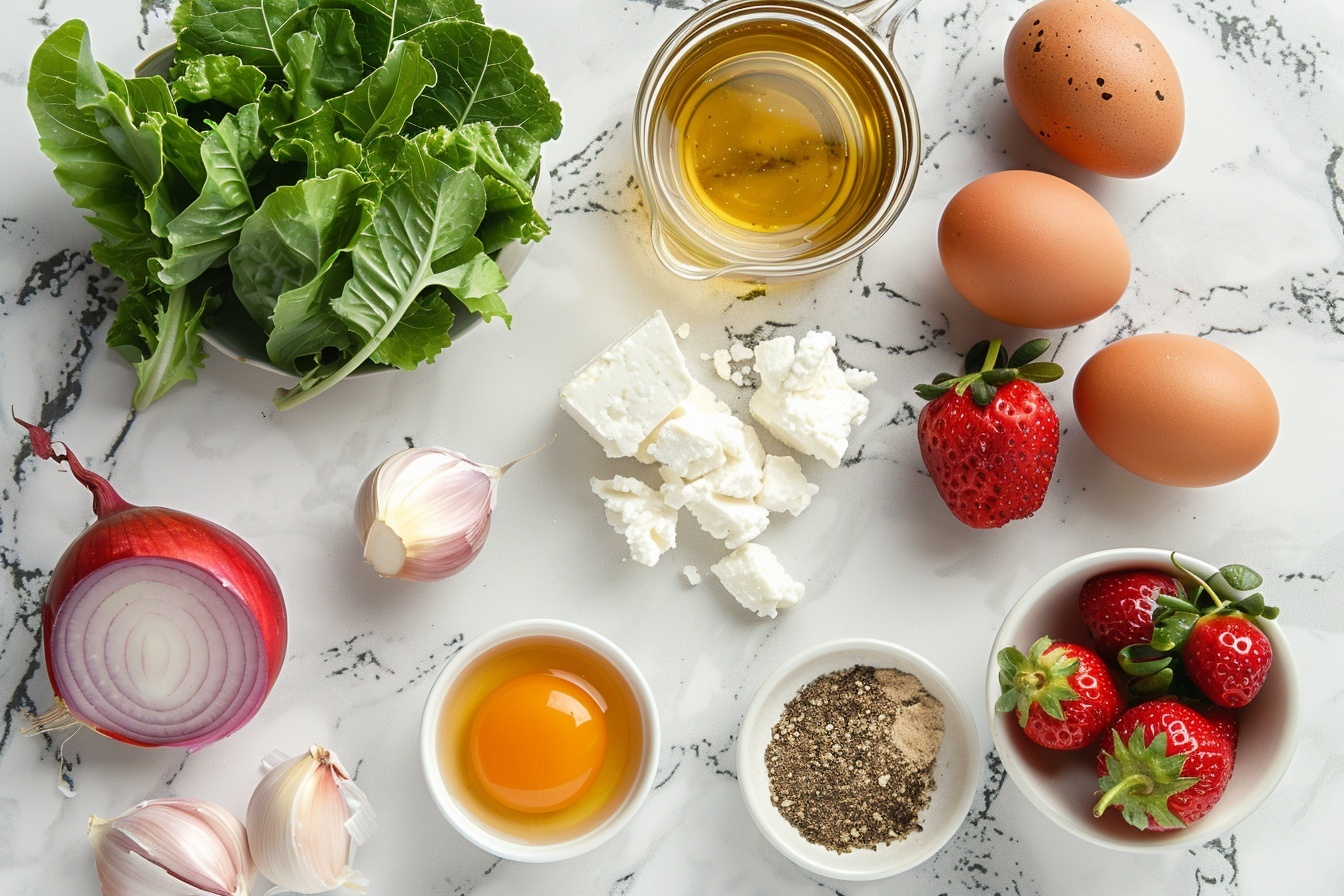 Simple Strawberry Romaine Feta Salad Recipe - Recipe Image