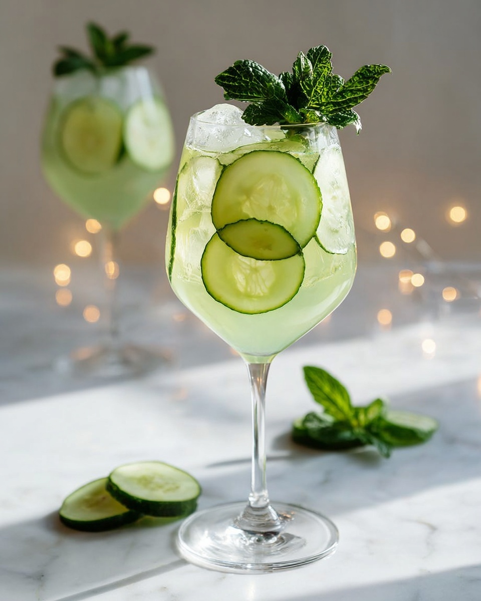 Cucumber Elderflower Spritz Mocktail Recipe - Recipe Image