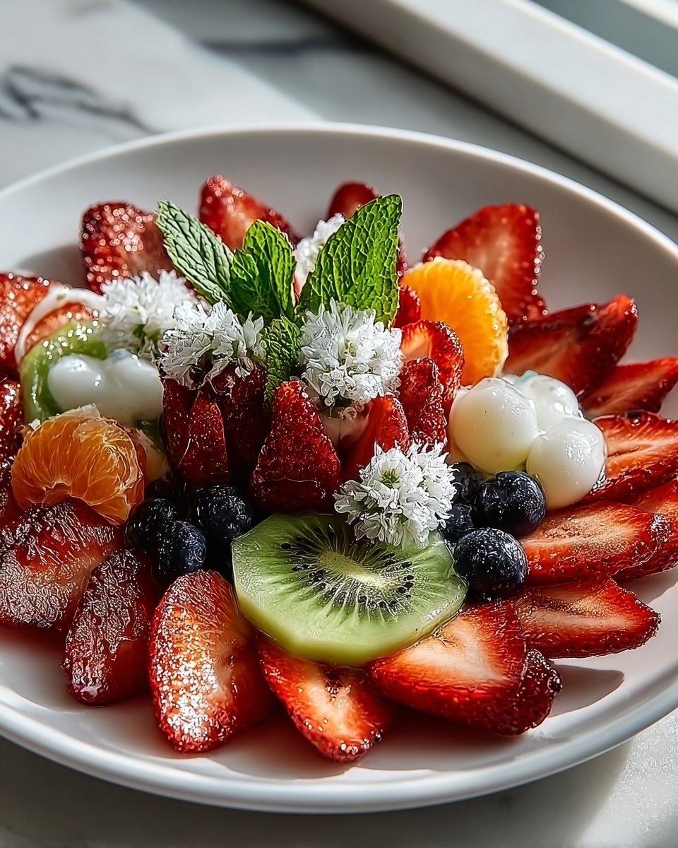 Baby in Bloom Fruit Platter with Honey Yogurt Dip Recipe - Recipe Image