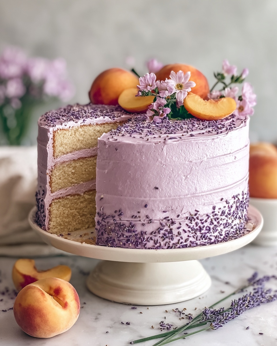 Lavender and Peach Dream Cake Recipe