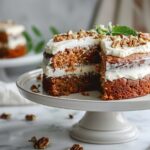 Cream Cheese Frosted Carrot Cake with Nuts Recipe