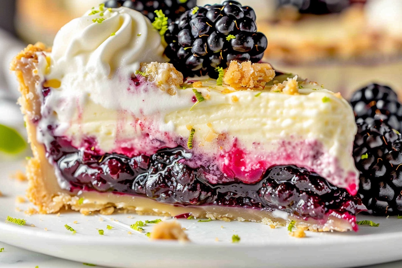Blackberry Lime Delight - No Bake Recipe - Recipe Image