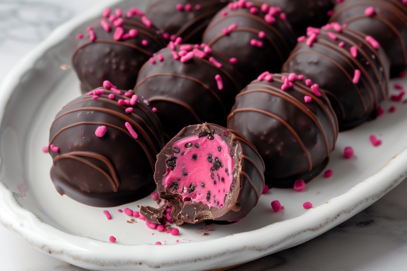 Vibrant Pitaya Coconut Treats with Dark Chocolate Coating Recipe