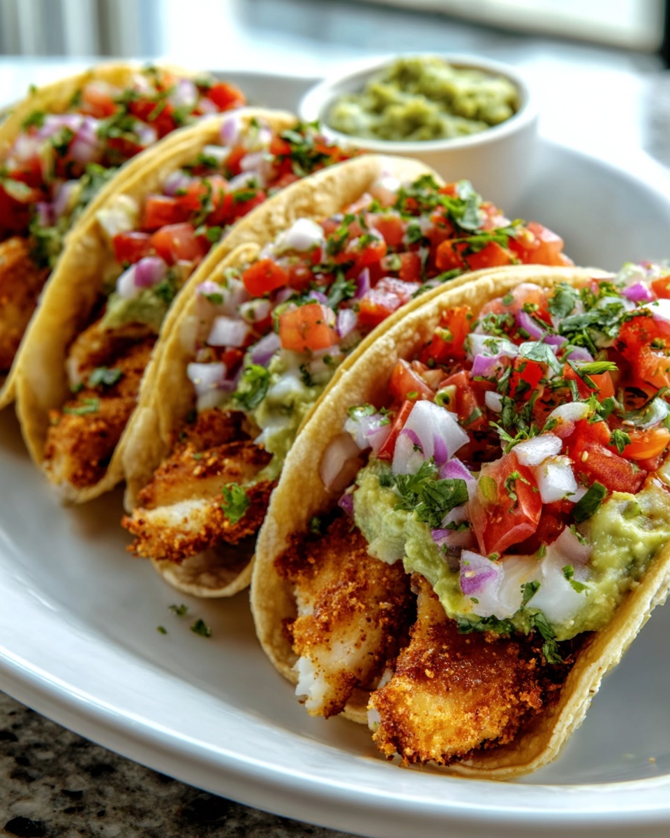 Crispy Baja Fish Tacos with Avocado Crema Recipe