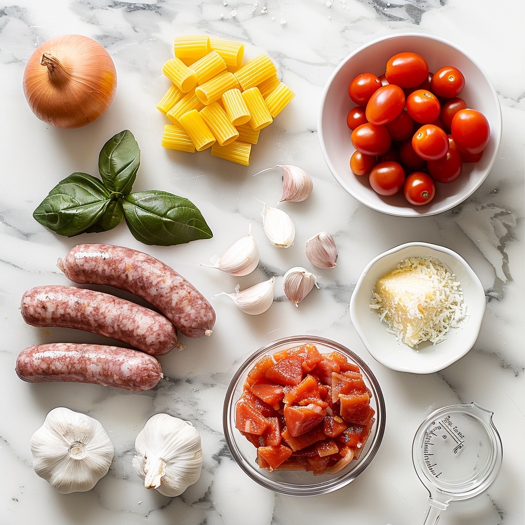 Creamy Italian Sausage Rigatoni Recipe - Recipe Image
