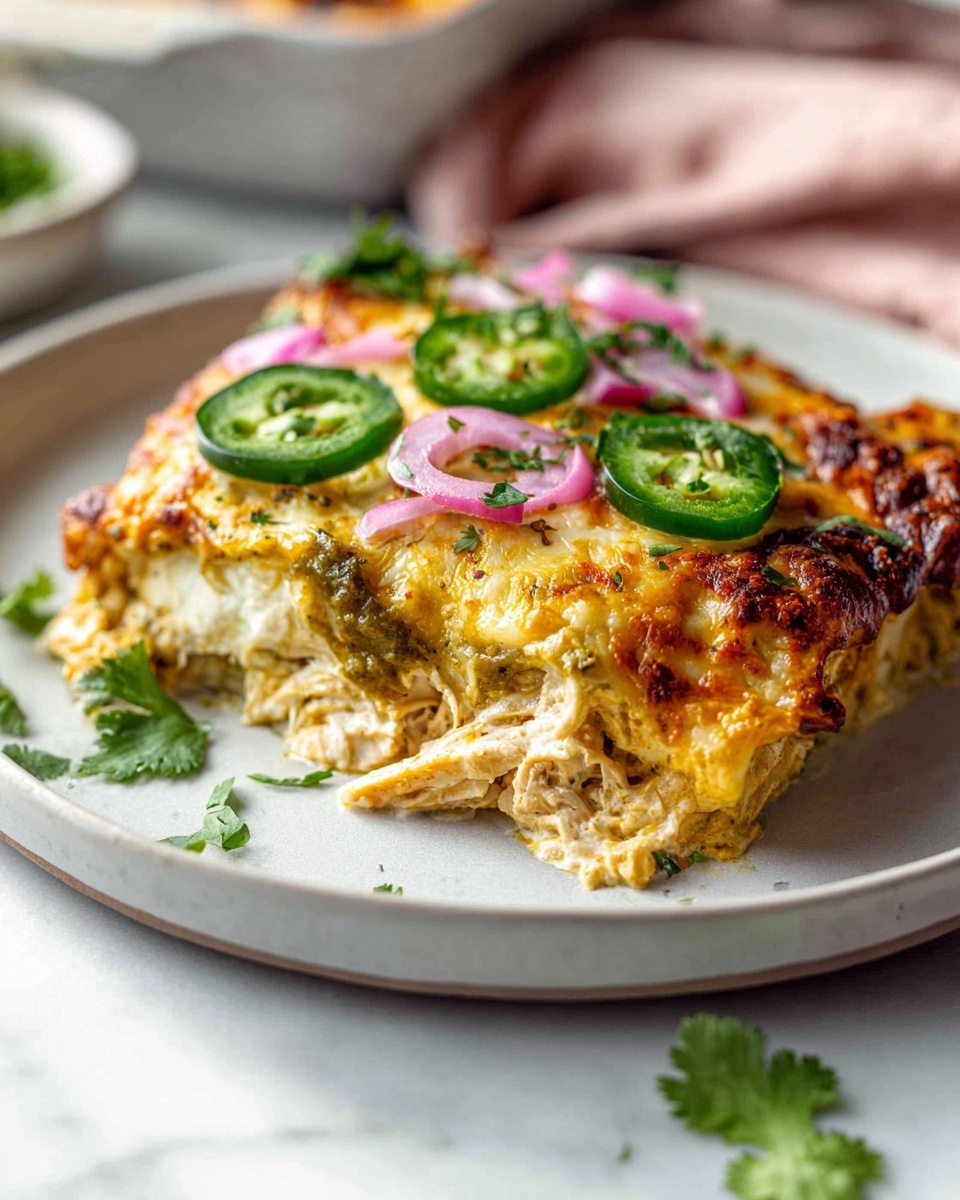 Delicious Salsa Verde Chicken Casserole Recipe - Recipe Image