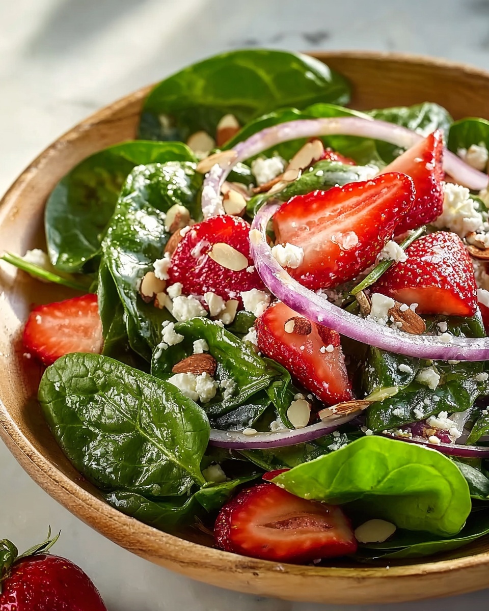 Simple Strawberry Romaine Feta Salad Recipe - Recipe Image