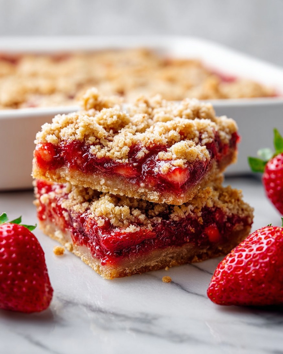 Strawberry Oatmeal Crumble Bars Recipe
