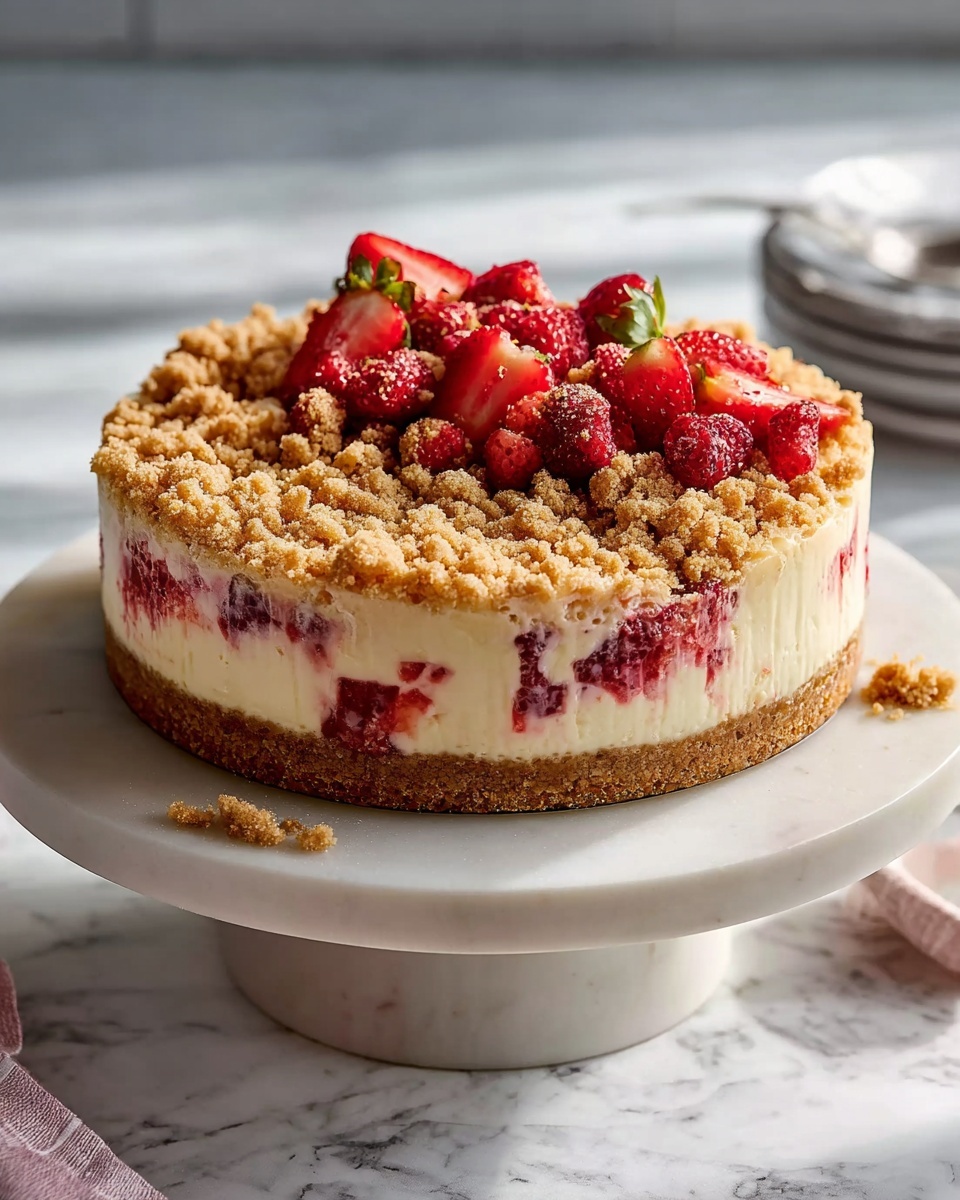 Rhubarb Crumble Cheesecake Recipe