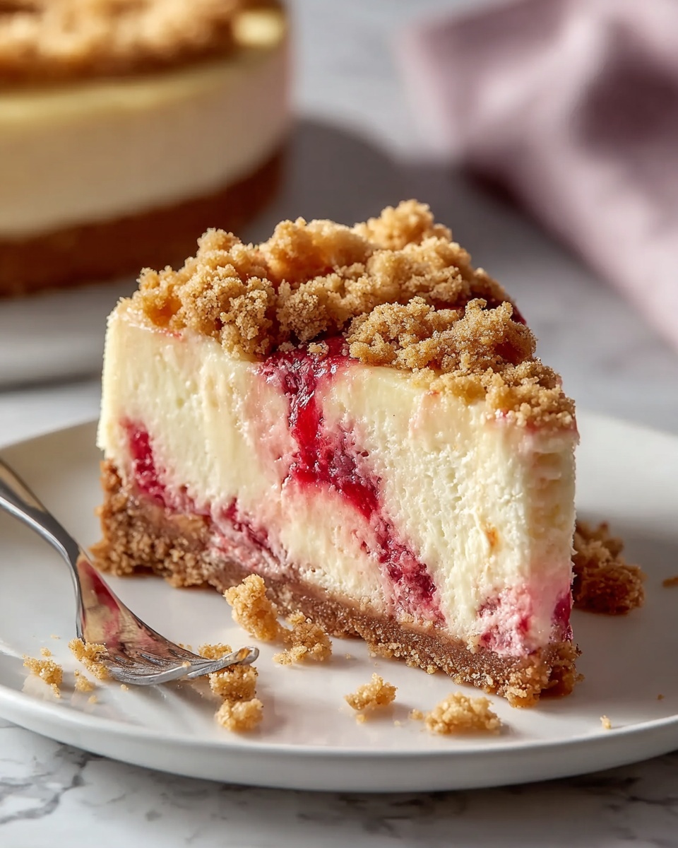Rhubarb Crumble Cheesecake Recipe - Recipe Image