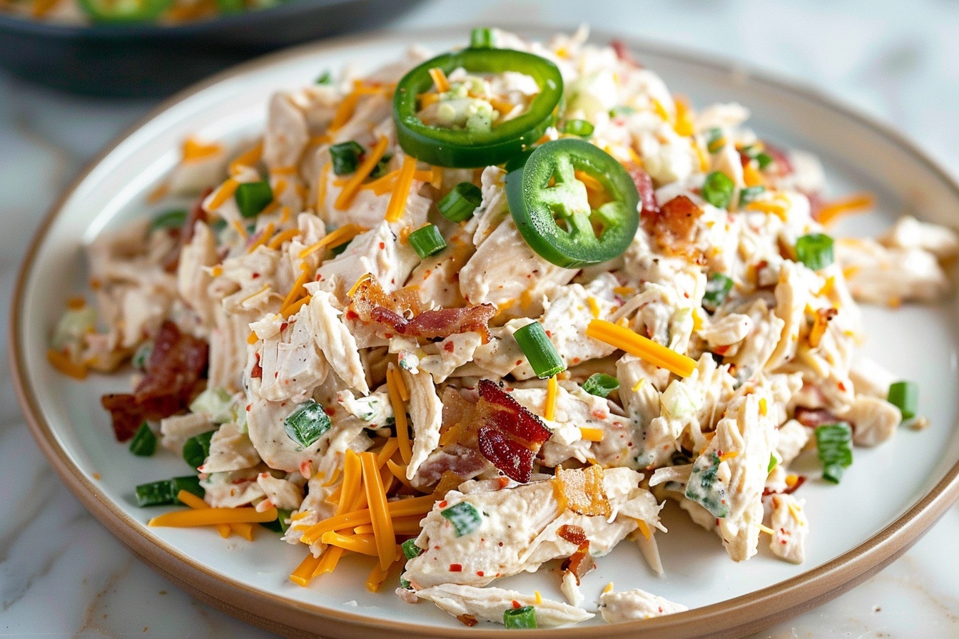 Jalapeno Popper Keto Chicken Salad Recipe - Recipe Image