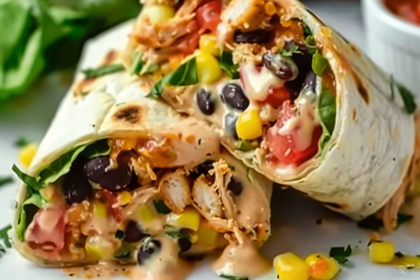Southwest Chicken Wrap Recipe - Recipe Image