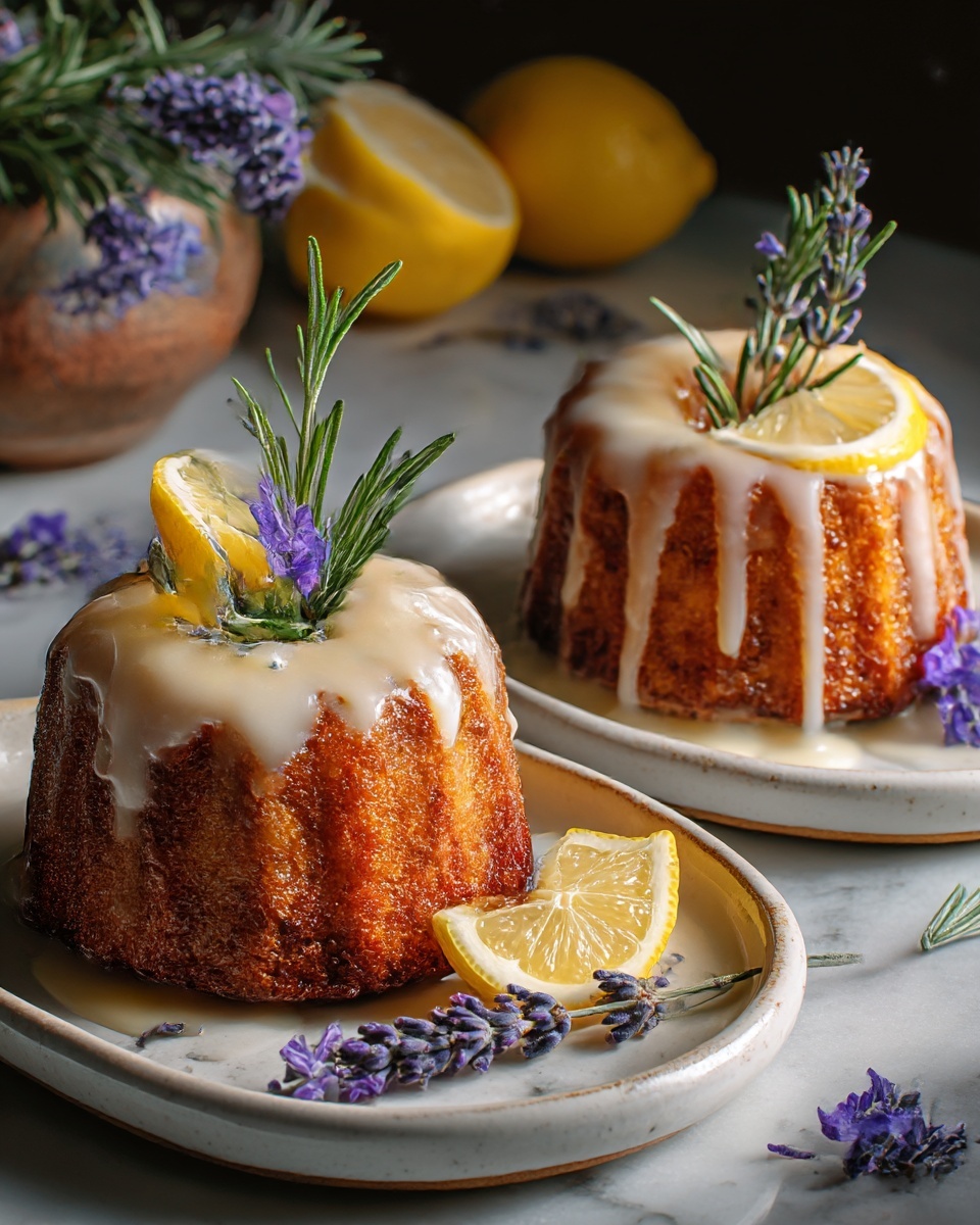Mini Lemon Cakes with Lavender Glaze Recipe