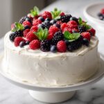 Berry Chantilly Cake with Mixed Berry Filling and Cream Cheese Frosting Recipe